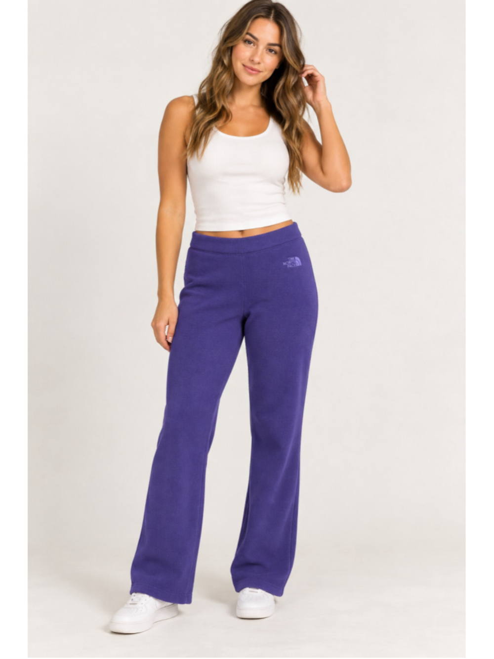 The North Face Women’s Large Purple Fleece Bootcut Flare Pants